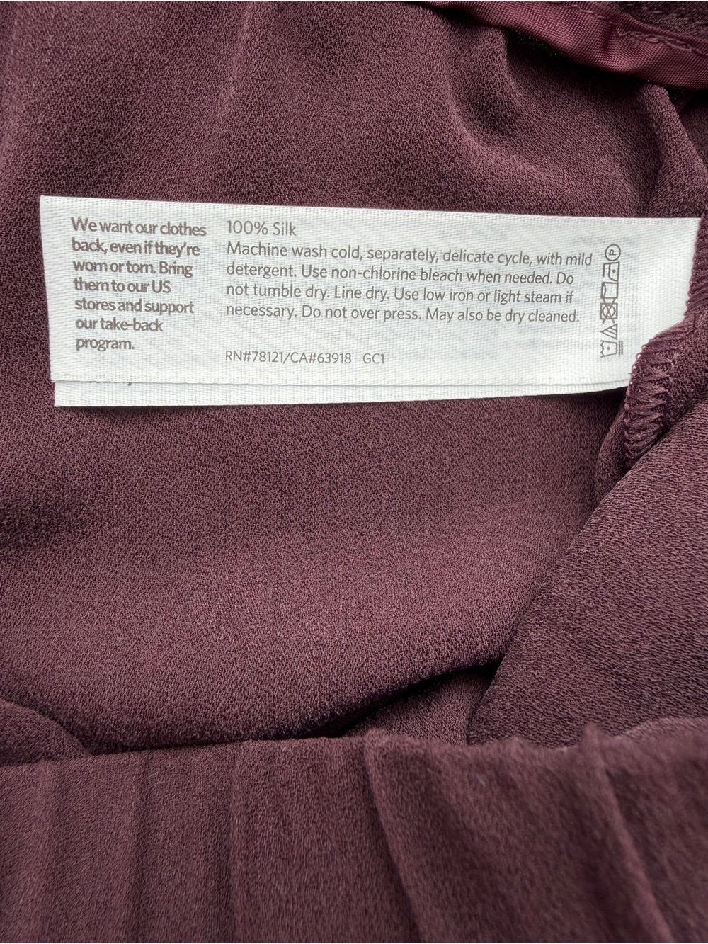 NWT Eileen Fisher Slouchy Ankle Silk Pant Machine Wash Size L - Picture 7 of 9